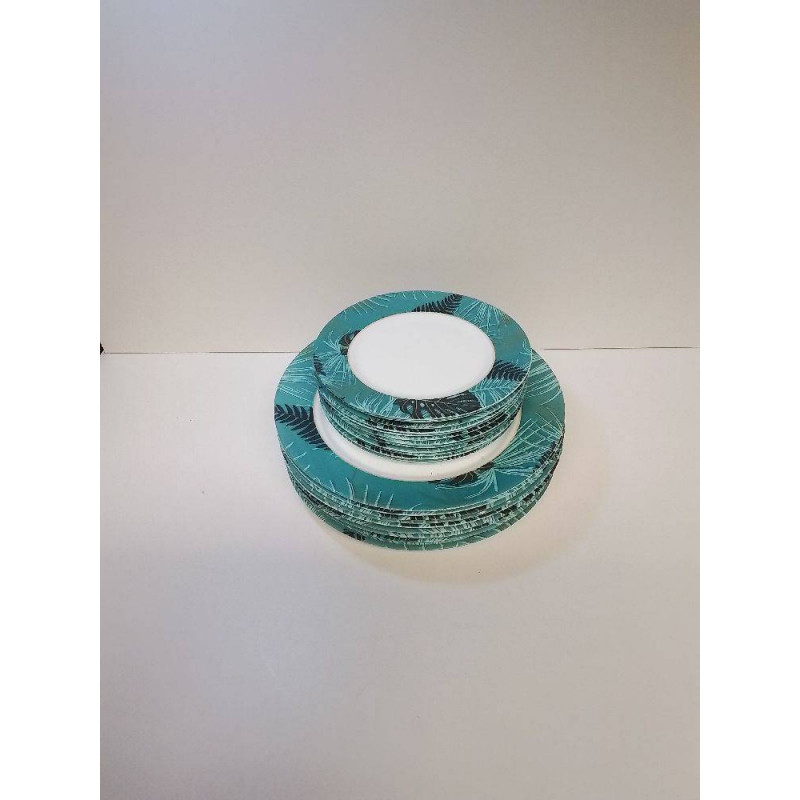 LOT D’ASSIETTES MODERNE BLEU