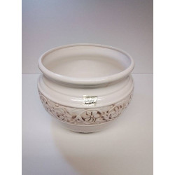 CACHE POT CERAMIQUE BLANC 