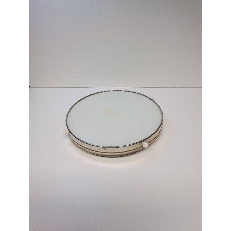 PLATEAU TOURNANT METAL ET VERRE