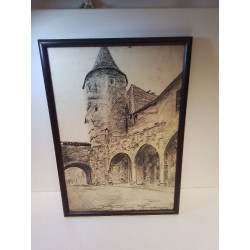 FUSAIN LA COUR DU CHATEAU...