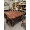 TABLE EN NOYER STYLE RENAISSANCE GHOTIQUE + 4 ALLONGES DE 50CM