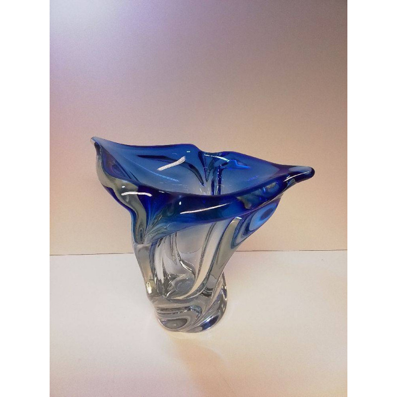 VASE TON BLEU STYLE MURANO 