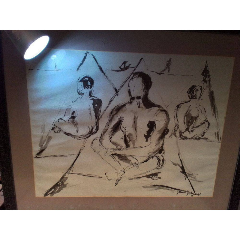 AQUARELLE SIGNÉE ART FIGURATIF 