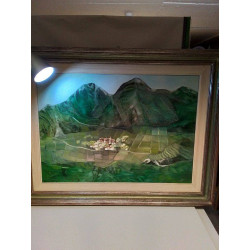 TABLEAU VUE MONTAGNE SIGNÉE...