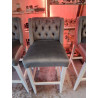 TABOURET HAUT ASSISES GRIS 