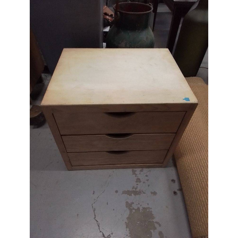 RANGE DOCUMENT EN BOIS 3 TIROIRS 