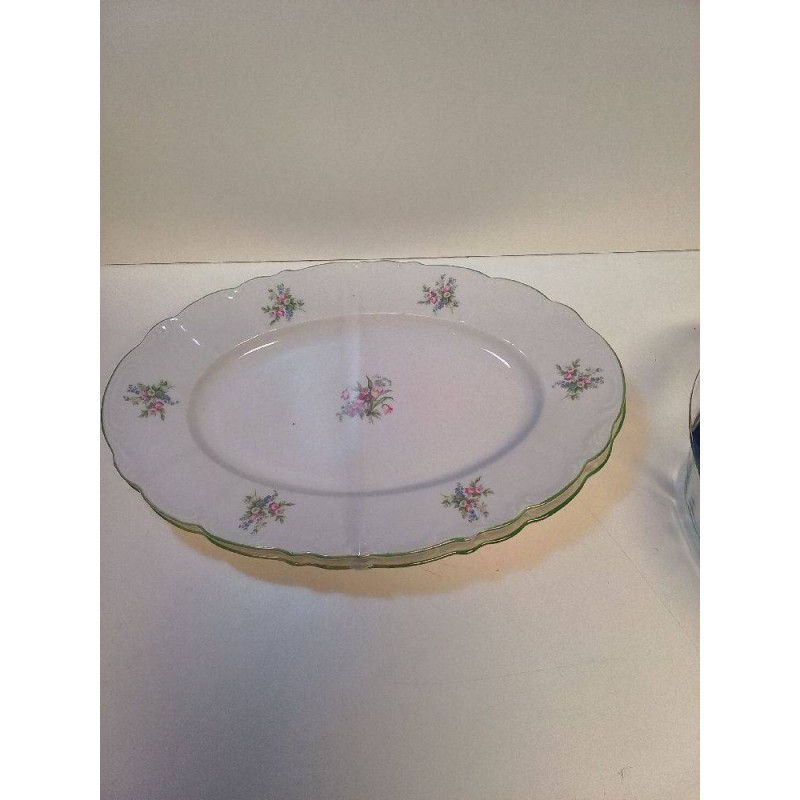LOT DE 2 PLATS FLEURIS 