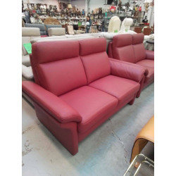 CANAPÉ CUIR ROUGE 2 PLACES 