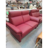 CANAPÉ CUIR ROUGE 2 PLACES 