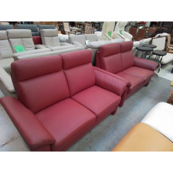 CANAPÉ CUIR ROUGE 2 PLACES 