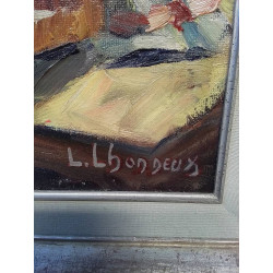 NATURE MORTE SIGNÉE L.LHONNEUX 