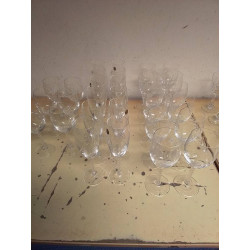 LOT VERRES CRISTAL D’ARQUES 
