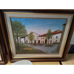 HUILE SUR TOILE SIGNÉE HENRI HIRTT LA PIECE 