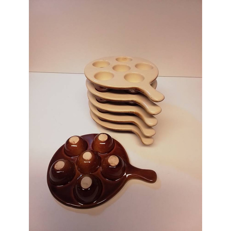 LOT ASSIETTES A ESCARGOT 