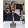 SEAU À CHAMPAGNE ART DECO SUR PIED METAL ARGENTÉ 