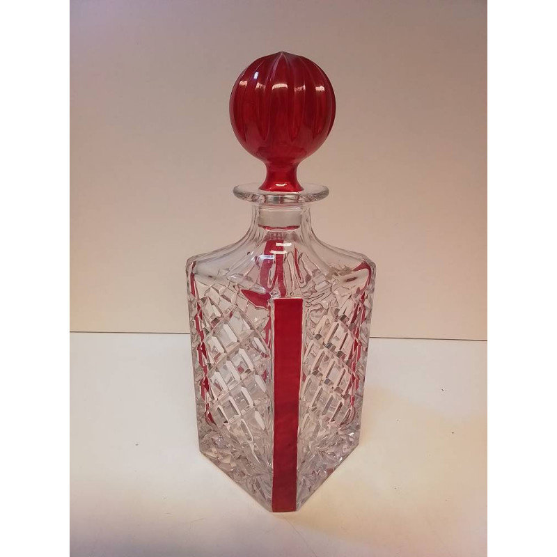 CARAFE CRISTAL TON ROUGE 