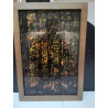PEINTURE SUR VERRE SCENE FORESTIERE 