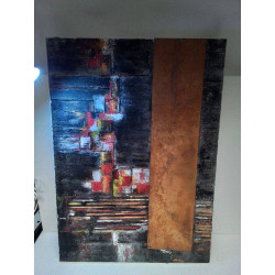 HUILE SUR TOILE ABSTRAITE...