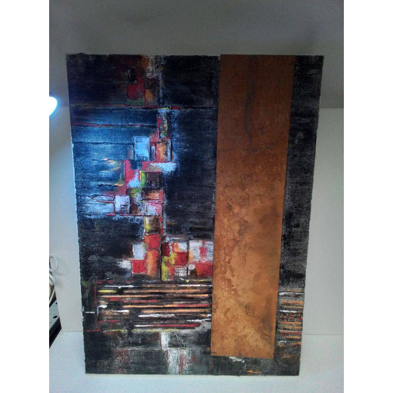 HUILE SUR TOILE ABSTRAITE SIGNÉE DAVIDI