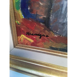 HUILE SUR PANNEAU SIGNÉE PINCHUS KREMEGNE 