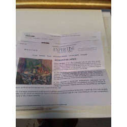 HUILE SUR PANNEAU SIGNÉE PINCHUS KREMEGNE 