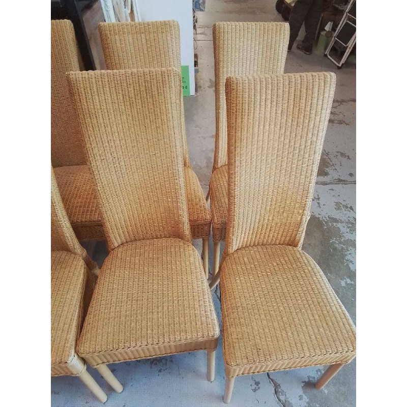 LOT DE 4 CHAISES LLOYD LOOM 