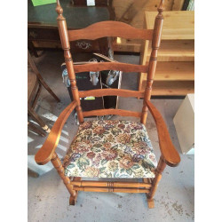 ROCKING CHAIR ASSISE FLEURIS 