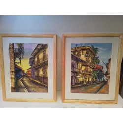 CADRE AQUARELLE SIGNÉE 