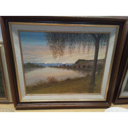 HUILE SUR TOILE SIGNÉE HENRI HIRTT LA PIECE 