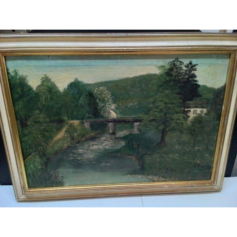 HUILE SUR TOILE E.RASKIN