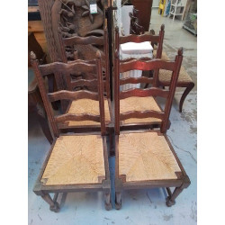 LOT DE 4 CHAISES ASSISSES...