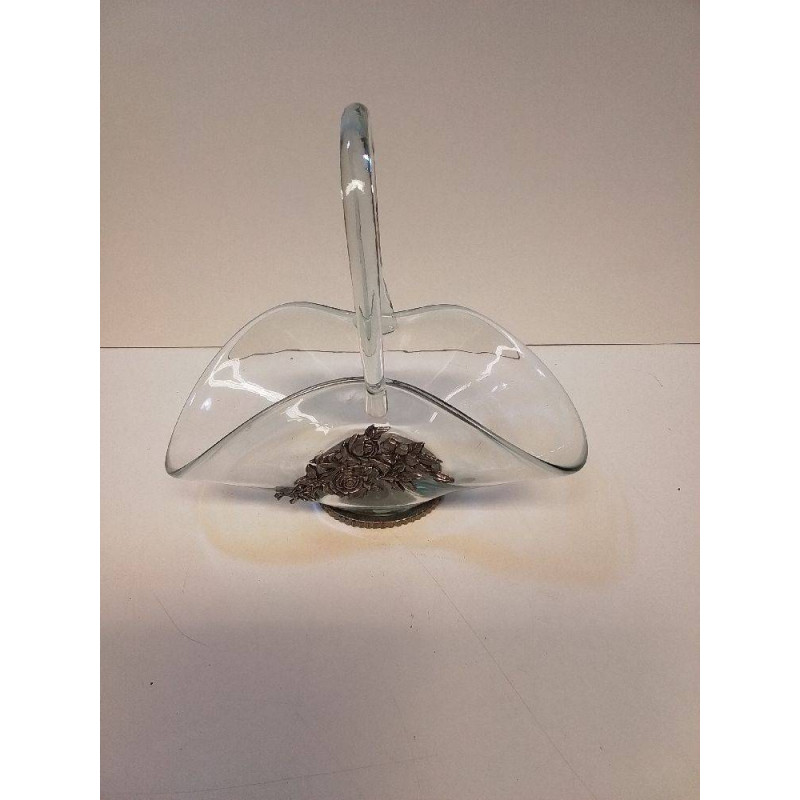 VASE EN VERRE ET ETAIN 