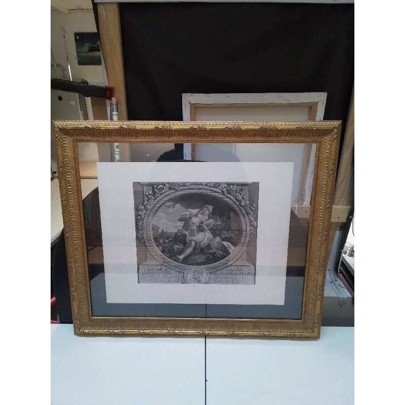GRAVURE CADRE DORÉ 