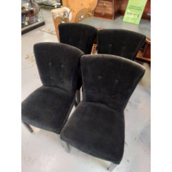 LOT DE 4 CHAISES NOIRS