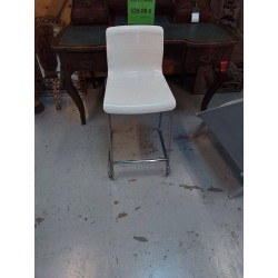TABOURET MODERNE BLANC LAQUÉ