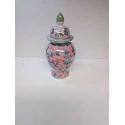 POT ROSE A MOTIF FLEURS