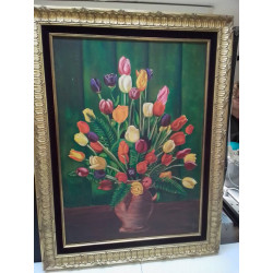 NATURE MORTE ENCADREMENT DORÉ 