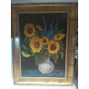 HUILE SUR TOILE TOURNESOLS SIGNÉE HIRTT HENRY 