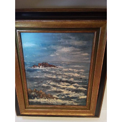 PEINTURE MER SIGNÉE SCHAUM