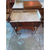COMMODE 2 TIROIRS DESSUS MARBRE 