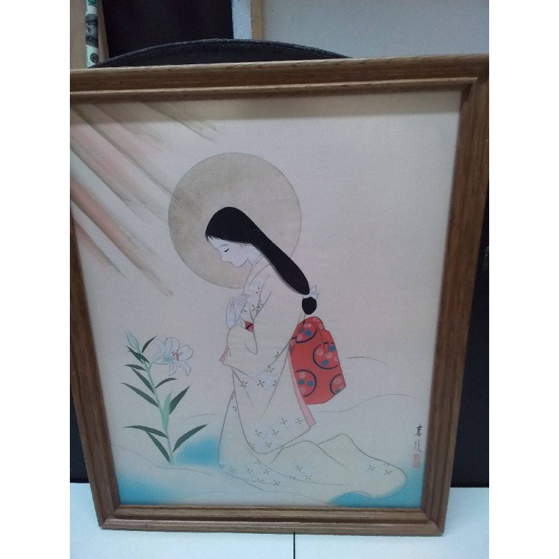 PEINTURE SUR TISSU ASIATIQUE 