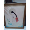 PEINTURE SUR TISSU ASIATIQUE 