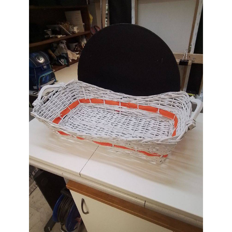 PANIER EN OSIER BLANC GM