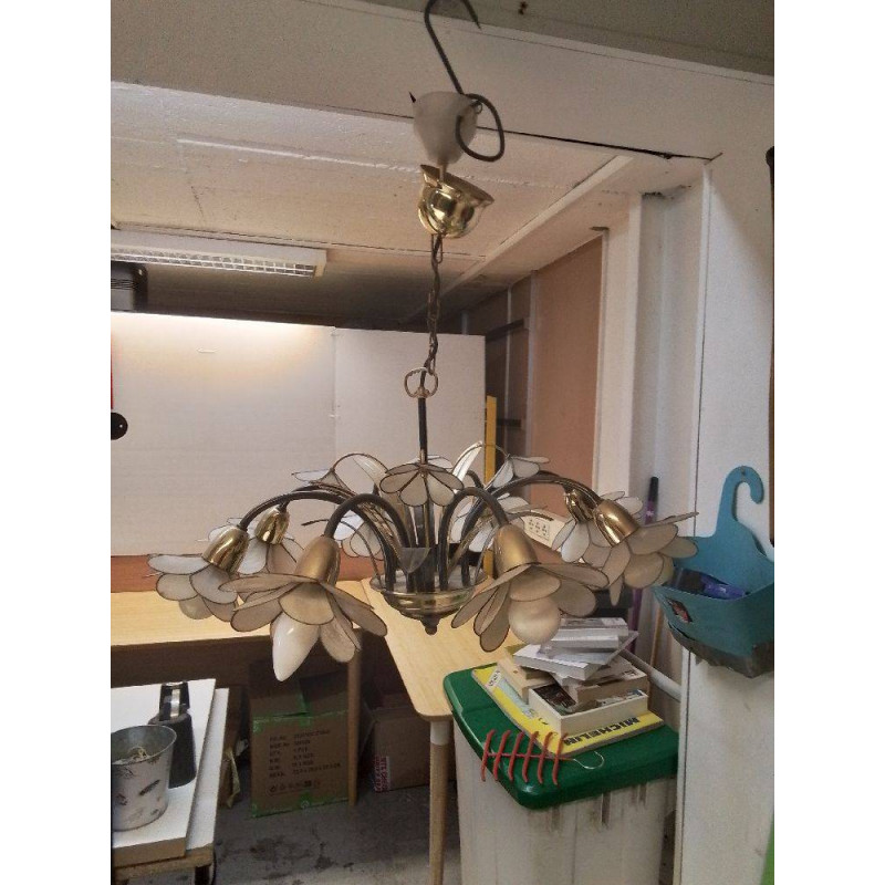 SUSPENSION METAL FLEURS MASSIVE