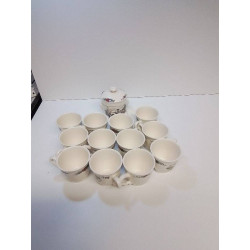 LOT DE TASSES AVEC SUCRIER...