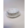 LOT DE PLAT PORCELAINE FRANCE MOTIF FLEURS