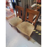LOT 6 CHAISES BOIS ASSISES VERTE