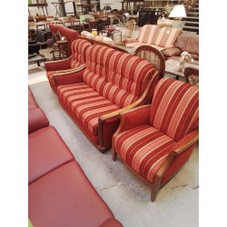 CANAPE 2 +1+1 ROUGE ET DORE...