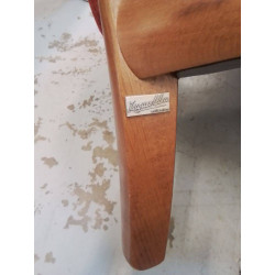 CANAPE 2 +1+1 ROUGE ET DORE JACQUES LELEU