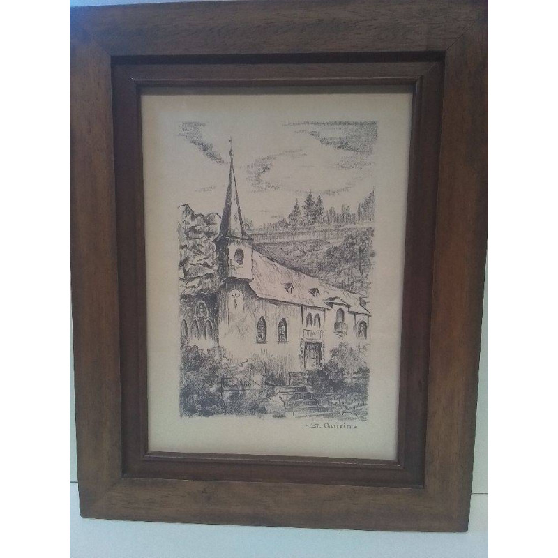 CRAYON EGLISE ST QUIRIN LUXEMBOURG 